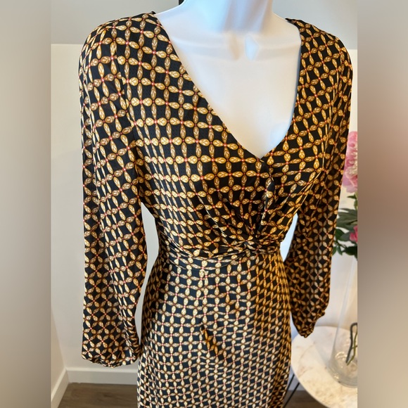 MINKPINK boho printed midi chiffon Dress size xs,medium - Picture 10 of 10